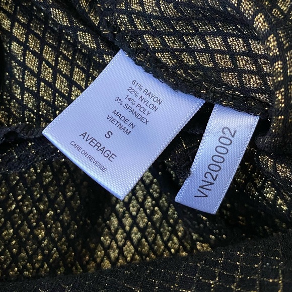 NY & Company Chic Black and Gold Metallic Patterned Leggings Size Small - Picture 8 of 8